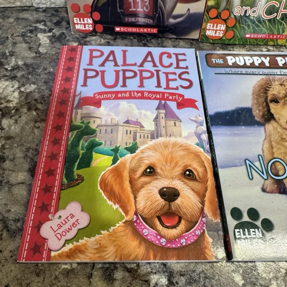The Puppy Place Books Lot of 3 by Ellen Miles Palace Puppies Laura Dower PB Nice